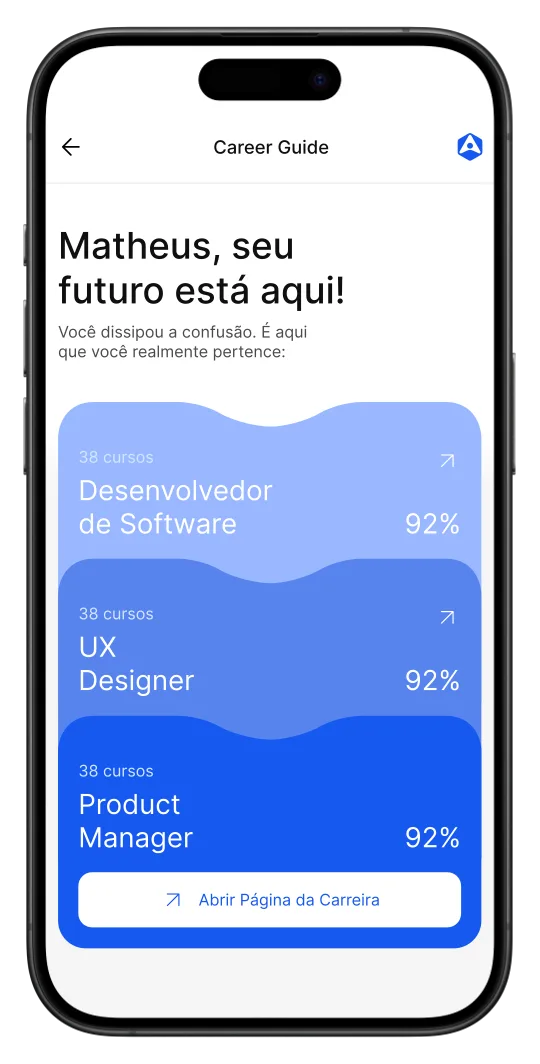 Preview do app Career Guide no iPhone